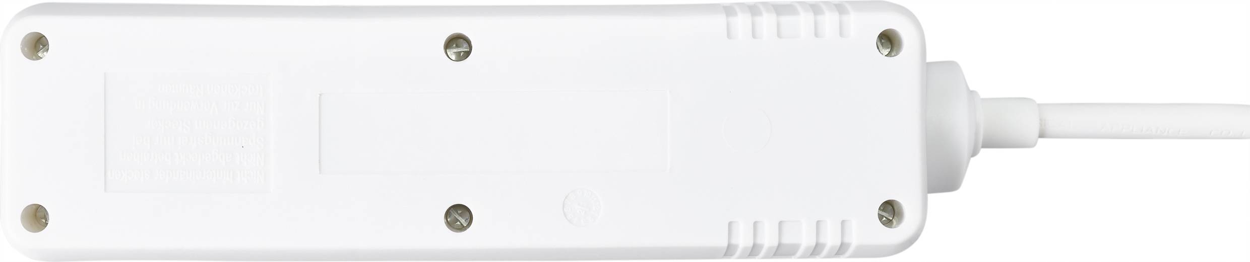 Sygonix SY-4890986 Steckdosenleiste mit Schalter 3fach Weiß Schutzkontakt 1St.