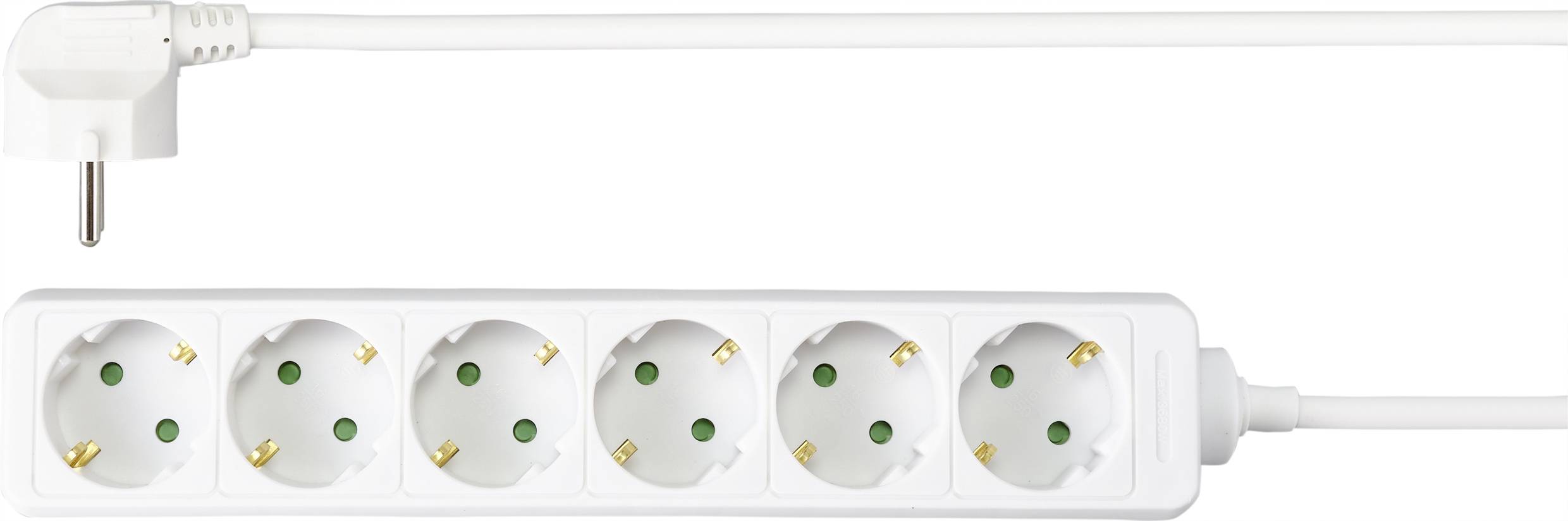 Sygonix SY-4890998 Steckdosenleiste 6fach Weiß Schutzkontakt 1St.