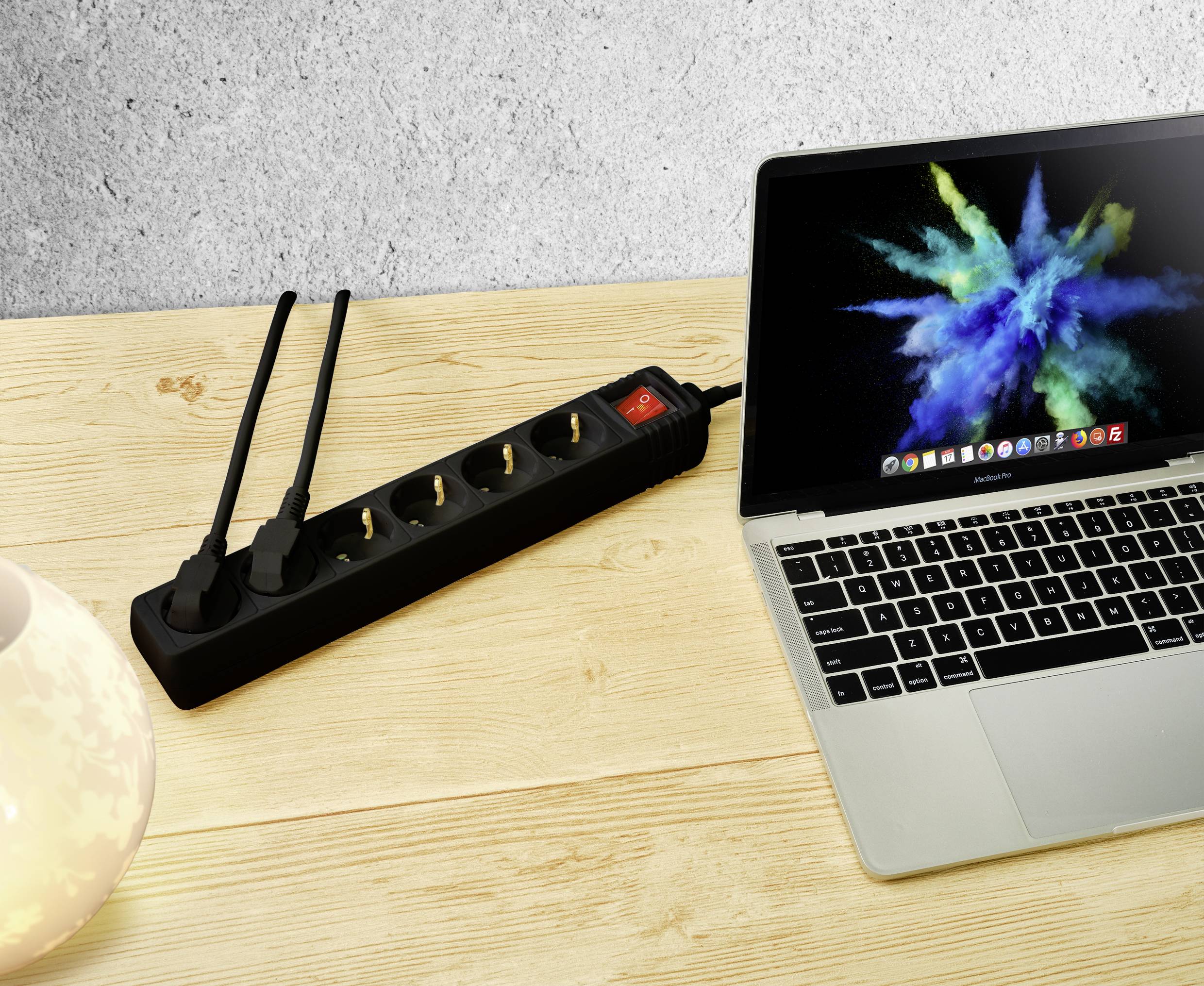 Sygonix SY-4891006 Steckdosenleiste mit Schalter 6fach Schwarz Schutzkontakt 1St.