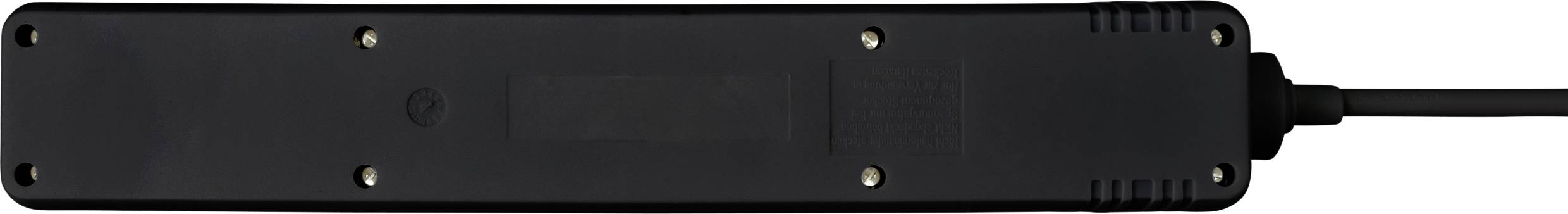 Sygonix SY-4891006 Steckdosenleiste mit Schalter 6fach Schwarz Schutzkontakt 1St.