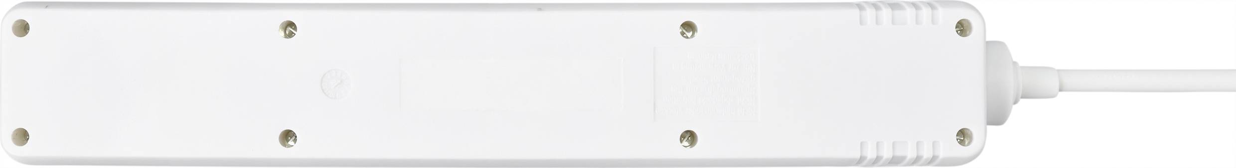 Sygonix SY-4891004 Steckdosenleiste mit Schalter 6fach Weiß Schutzkontakt 1St.