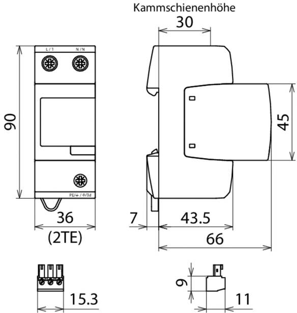 DEHN 954115 DV M2 TT 2P 255 FM Kombiableiter 50 kA 1 St.