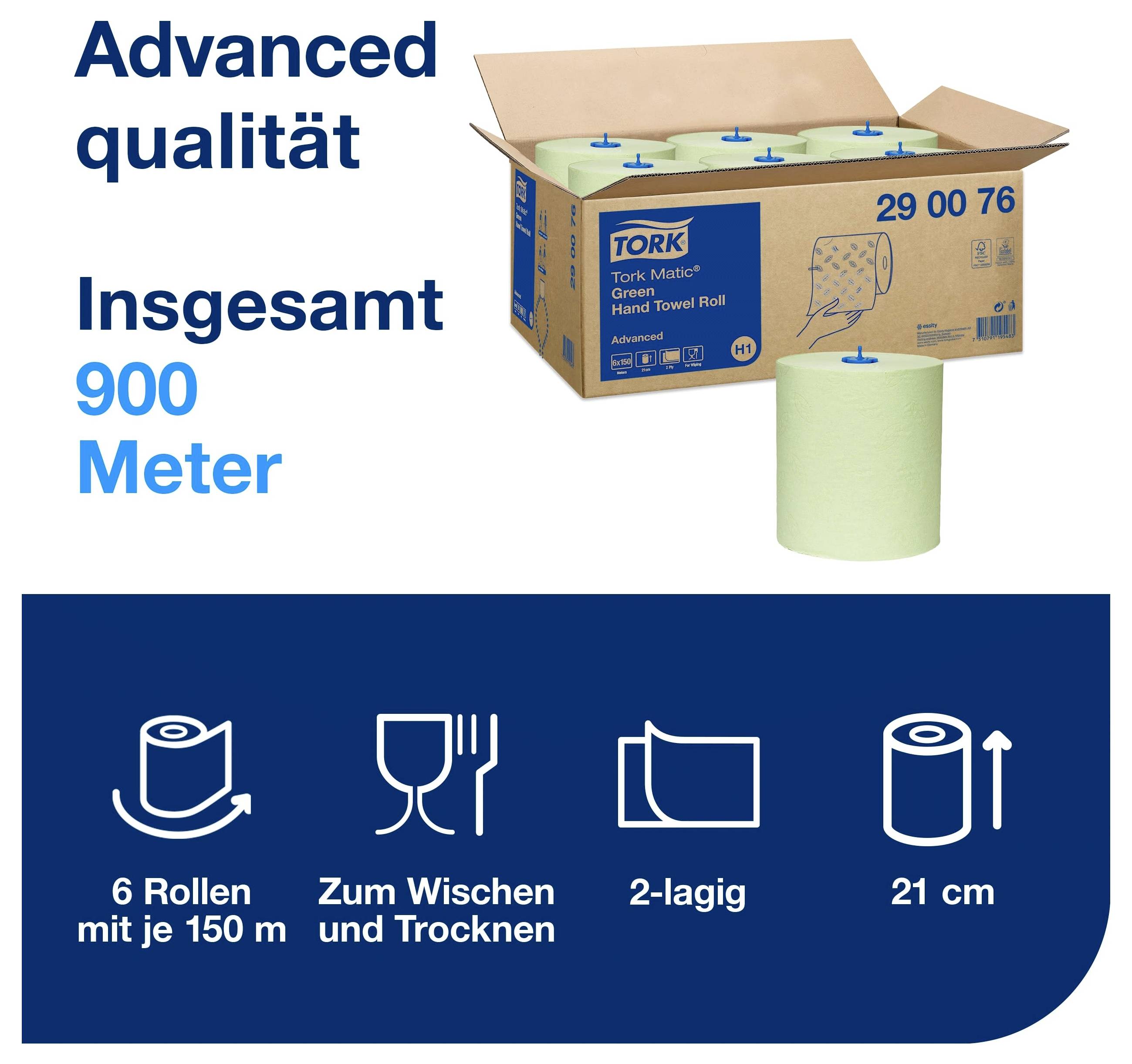 TORK 290076 Papierhandtücher Grün 900m