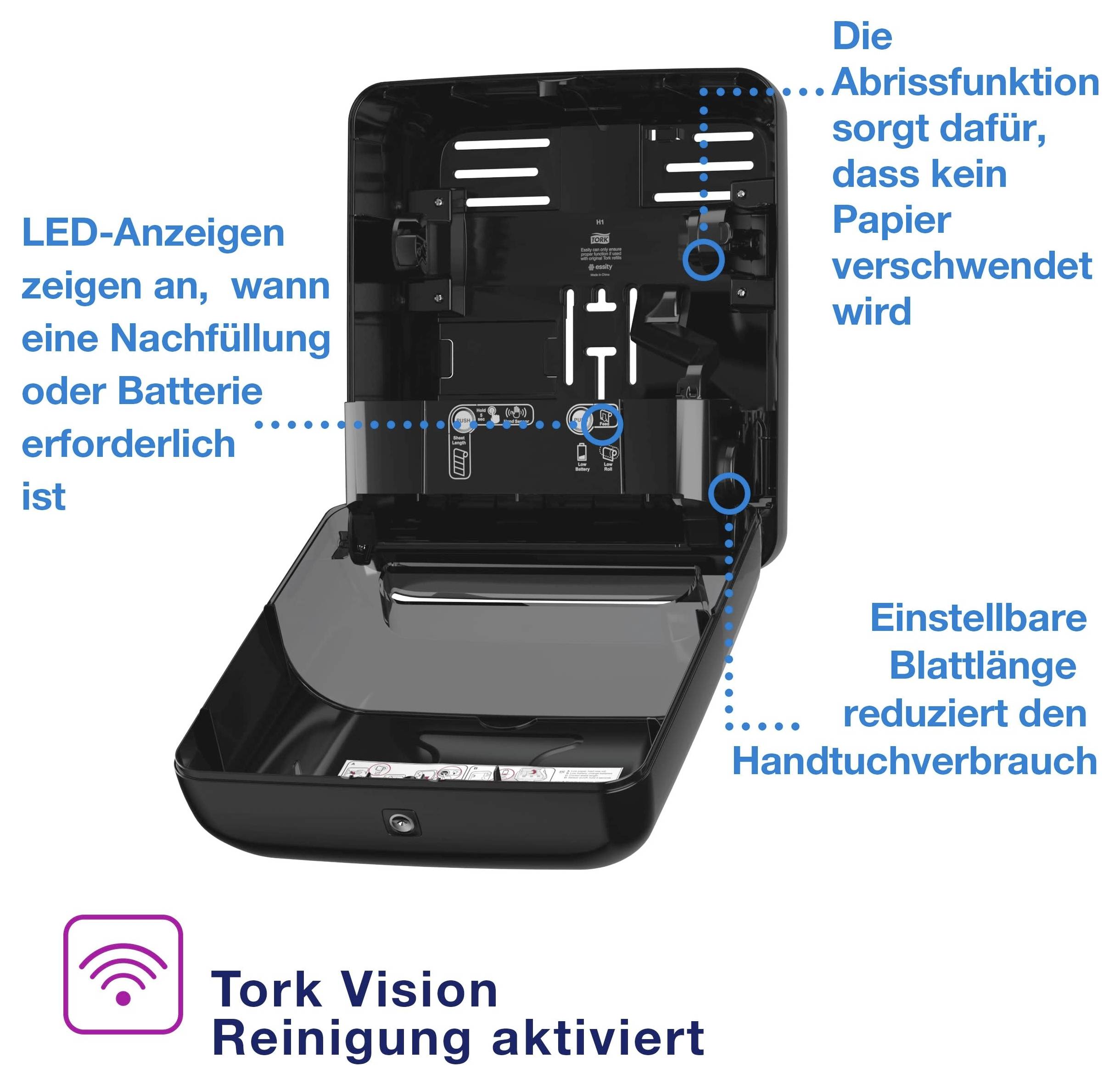 TORK 551108 Matic® Handtuchspender Kunststoff Schwarz 1St.