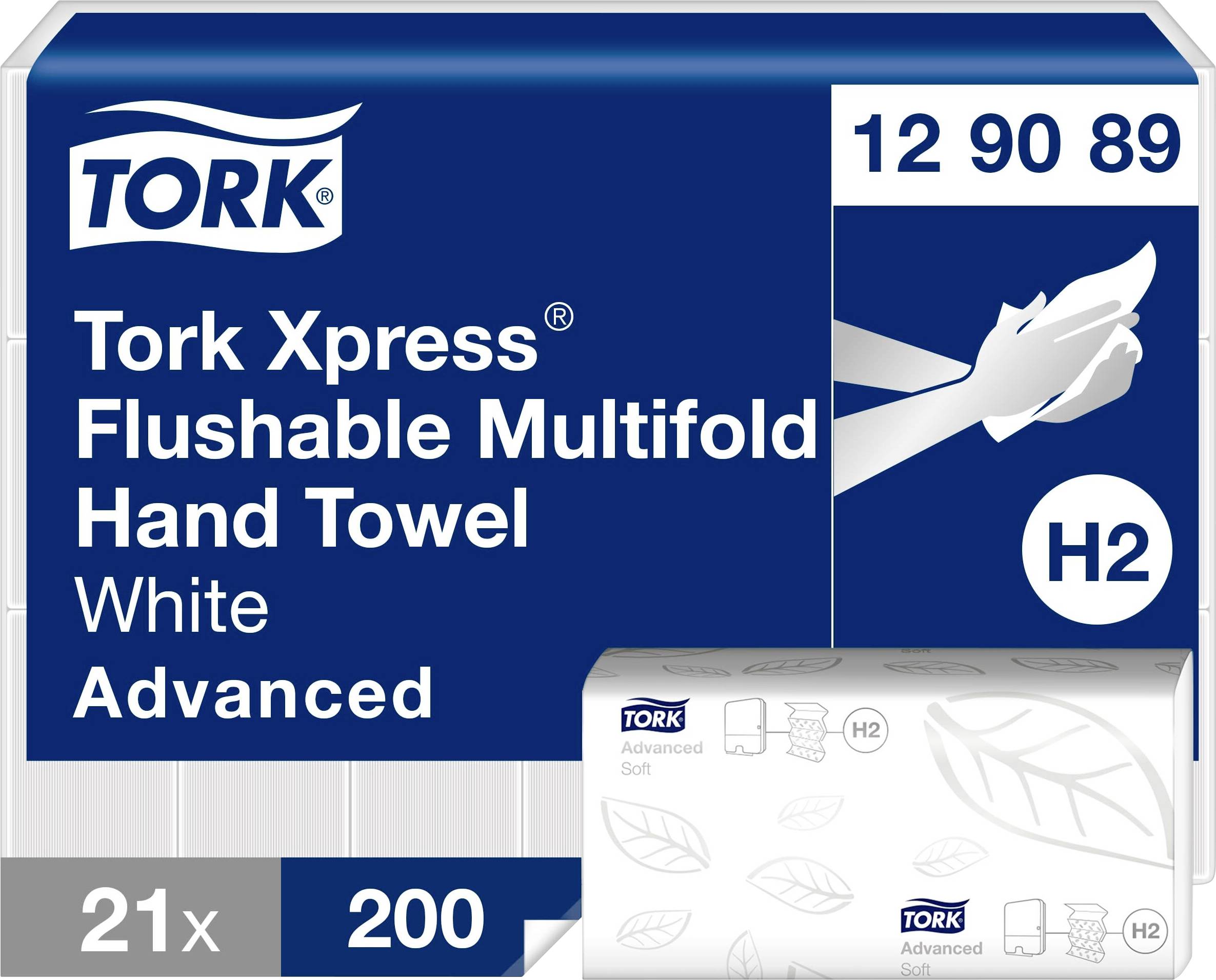 TORK 129089 Xpress® Papierhandtücher (L x B) 24 cm x 21.3 cm Weiß 21 St.