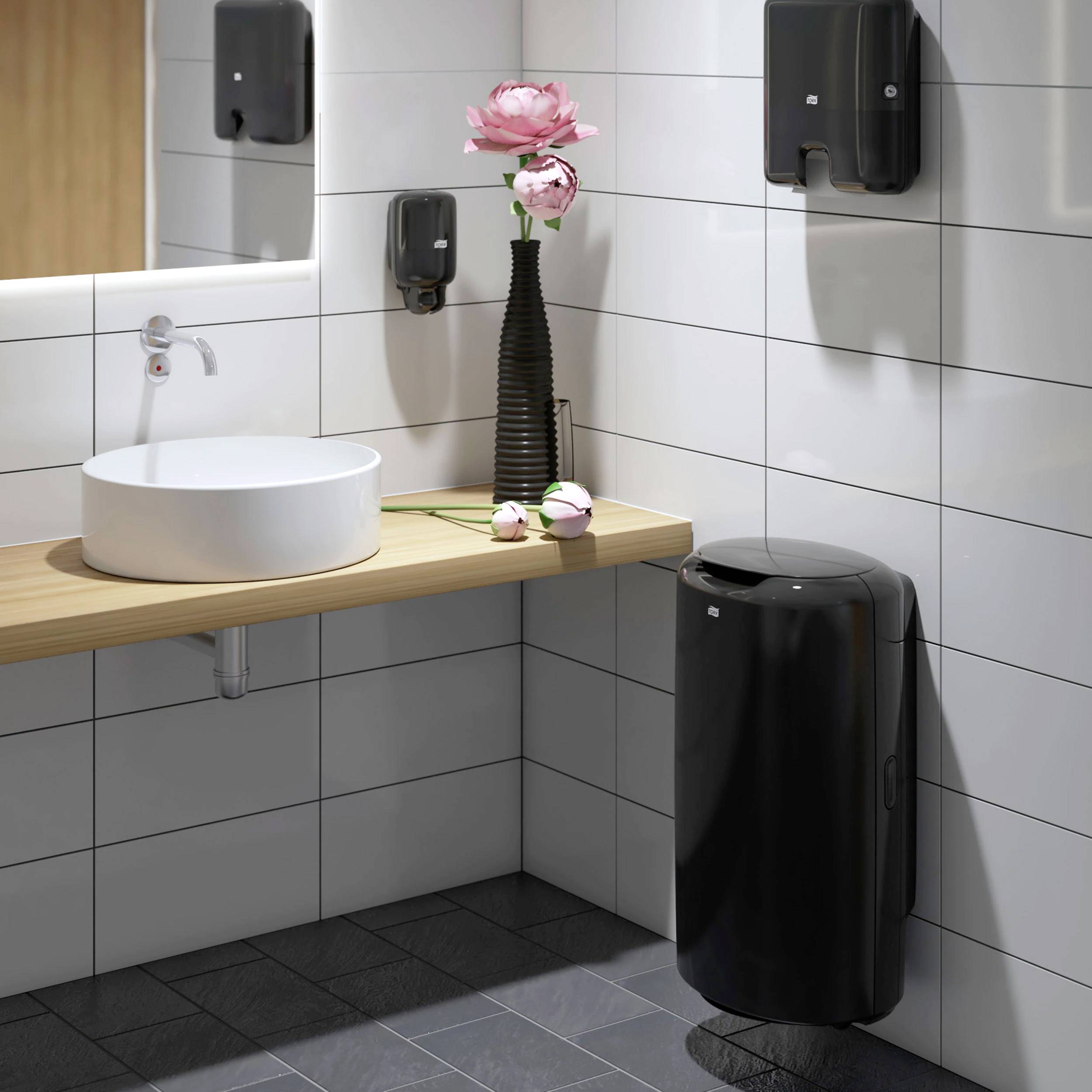 TORK Elevation 563008 Mülleimer 50 l Kunststoff Schwarz 1 St.