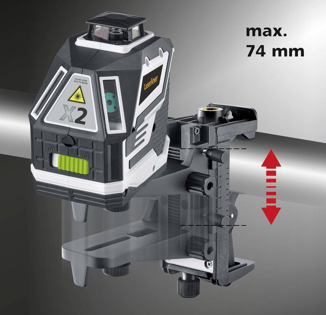 Laserliner X2-Laser Pro Kreuzlinienlaser selbstnivellierend