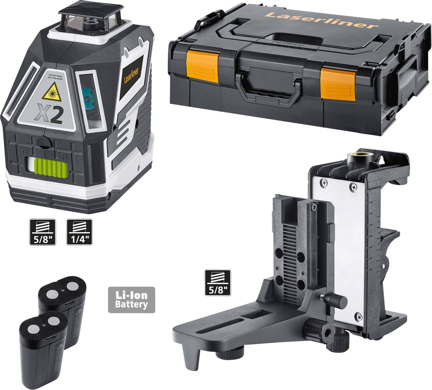Laserliner X2-Laser Pro Kreuzlinienlaser selbstnivellierend