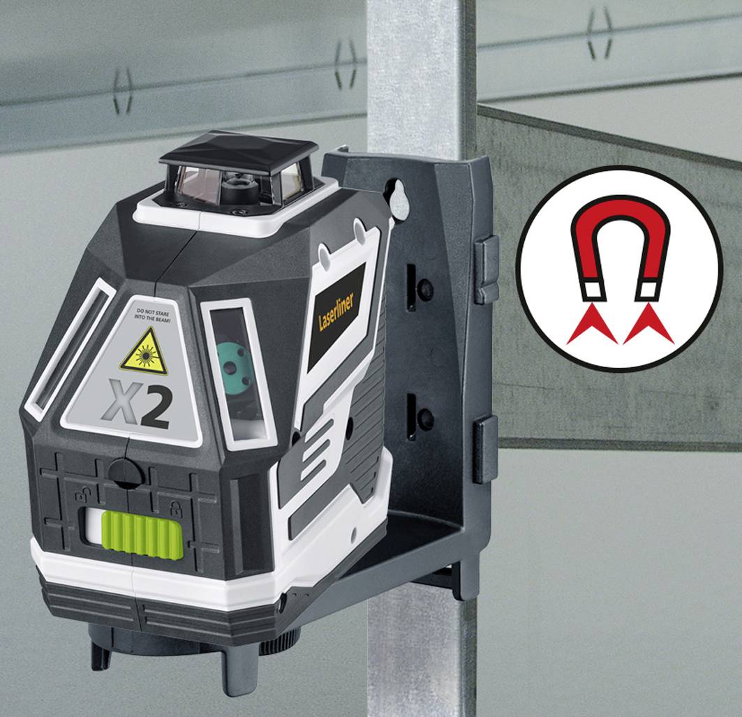 Laserliner X2-Laser Pro Kreuzlinienlaser selbstnivellierend