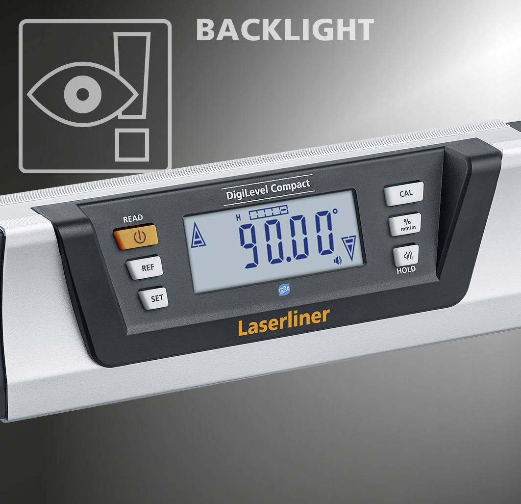 Laserliner DigiLevel Compact 081.280A Digitale Wasserwaage 0.5mm