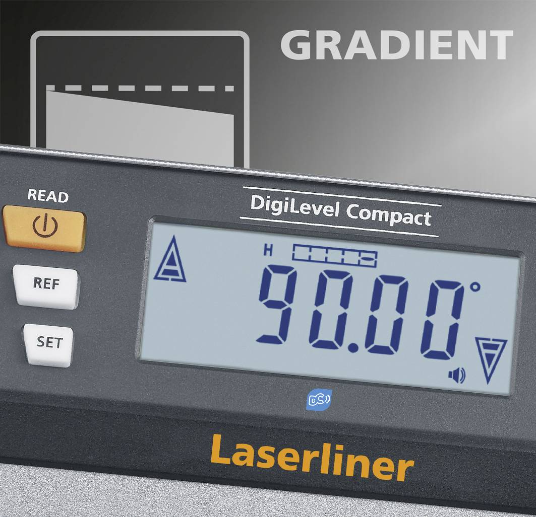 Laserliner DigiLevel Compact 081.280A Digitale Wasserwaage 0.5mm