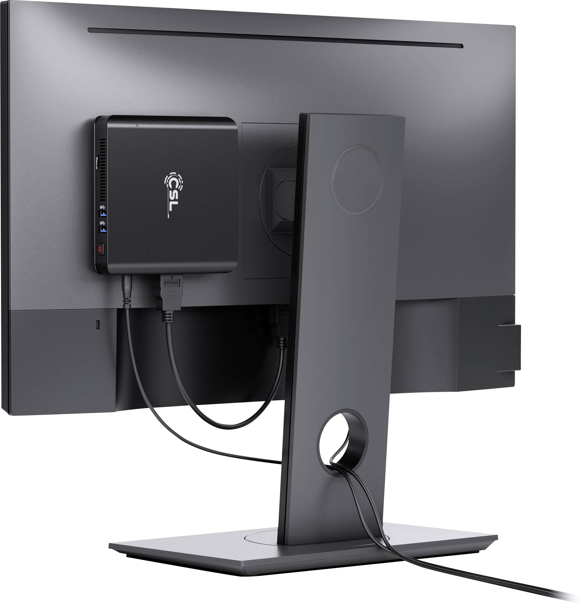 CSL Computer Narrow Box Ultra HD Compact v4 Mini PC Intel N4120 (4 x 1.1GHz / max. 2.6GHz) 512GB SSD Win 10 Pro