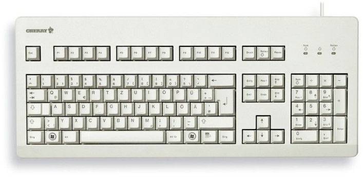 CHERRY G80-3000 Kabelgebunden Tastatur Deutsch, QWERTZ Weiß
