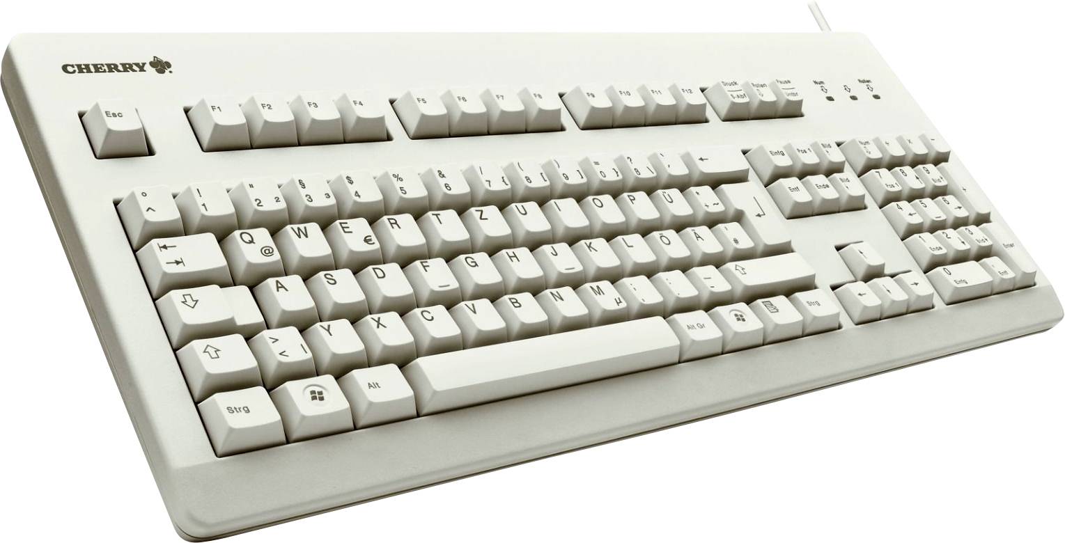 CHERRY G80-3000 Kabelgebunden Tastatur Deutsch, QWERTZ Weiß
