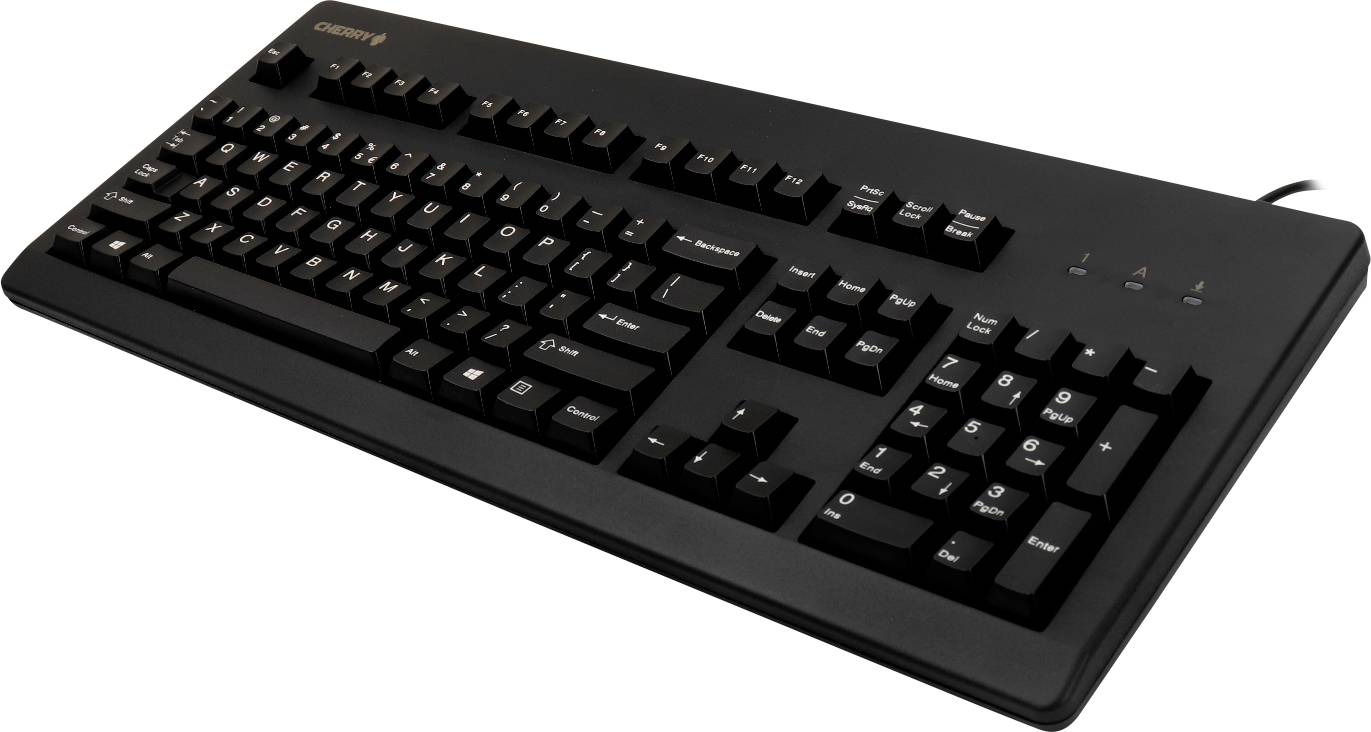 CHERRY G80-3000LSCDE-2 Kabelgebunden Tastatur Deutsch, QWERTZ Schwarz