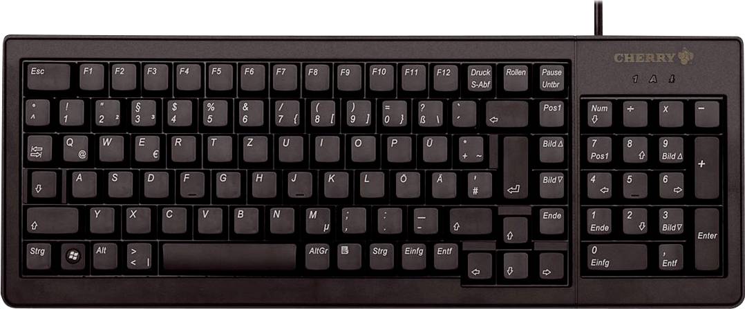 CHERRY G84-5200LCMDE-2 Kabelgebunden Tastatur Deutsch, QWERTZ Schwarz