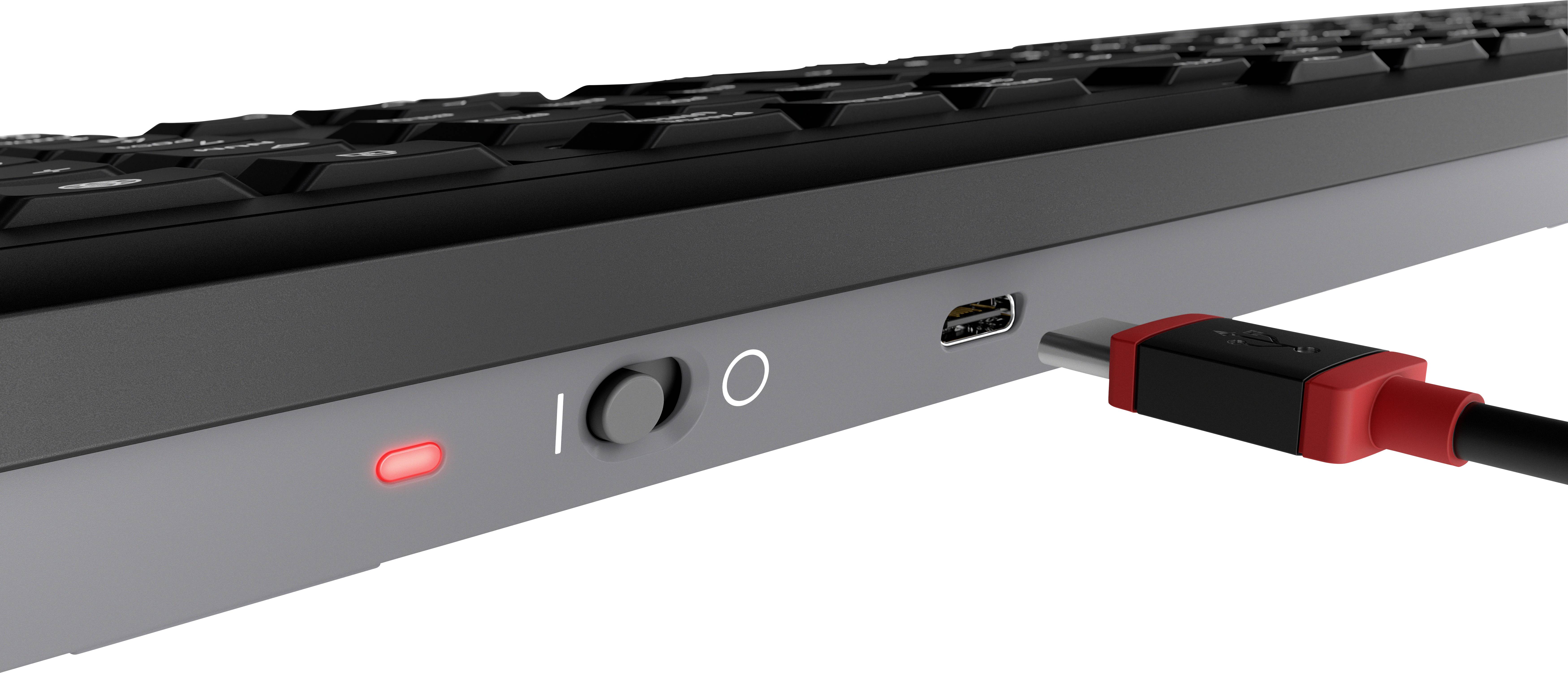 CHERRY STREAM Funk, Kabellos Tastatur, Maus-Set Deutsch, QWERTZ Schwarz