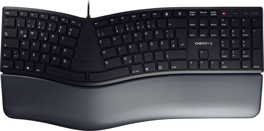 CHERRY KC 4500 Kabelgebunden Tastatur Deutsch, QWERTZ Schwarz