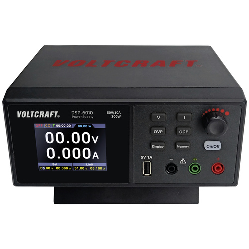 VOLTCRAFT DSP-6010 Labornetzgerät, einstellbar 0 - 60 V 0 - 10 A 300 W USB 2.0 Buchse A fernsteuerb
