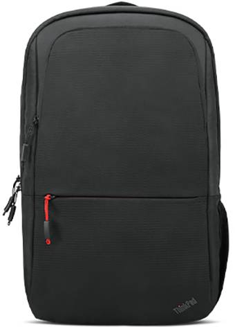 Ein schwarzer Laptop-Rucksack mit mehreren Reißverschlusstaschen und einem minimalistischen Design.