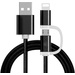 Apple iPad/iPhone/iPod Anschlusskabel [1x Micro-USB-Stecker, Apple Lightning-Stecker - 1x ] 1.00m Schwarz
