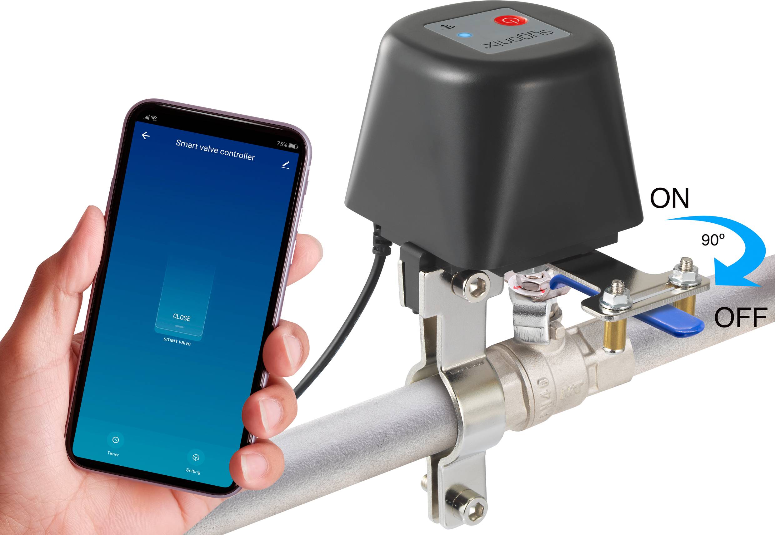 Sygonix Funk Kugelhahn-Antriebseinheit