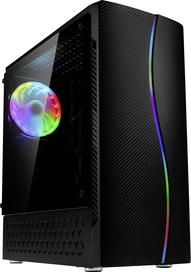 Kolink Kolink Inspire K5 ARGB Midi-Tower - schwarz Window Midi-Tower PC-Gehäuse, Gaming-Gehäuse Schwarz