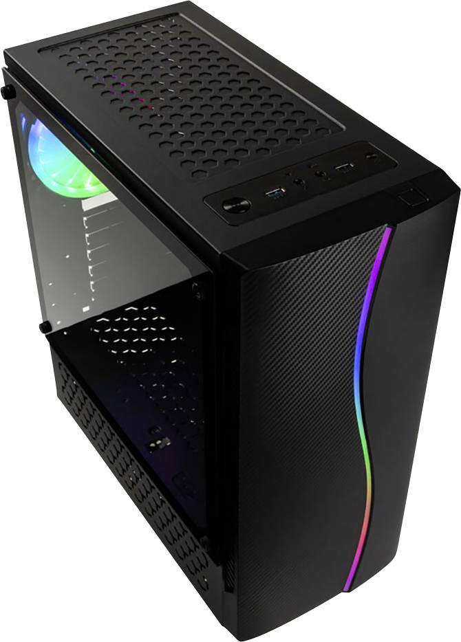 Kolink Kolink Inspire K5 ARGB Midi-Tower - schwarz Window Midi-Tower PC-Gehäuse, Gaming-Gehäuse Schwarz