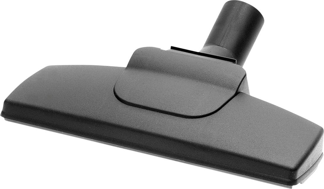 Bodendüse eines Staubsaugers aus Kunststoff, in schwarzer Farbe, eignet sich für Teppiche und Hartböden.