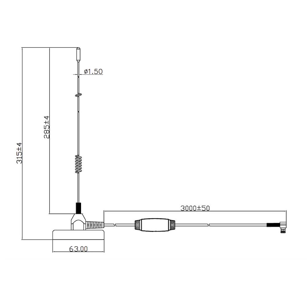 Albrecht MAG31 DAB+ Magnetfußantenne mit Verstärker Antennenkabel-Länge: 3 m