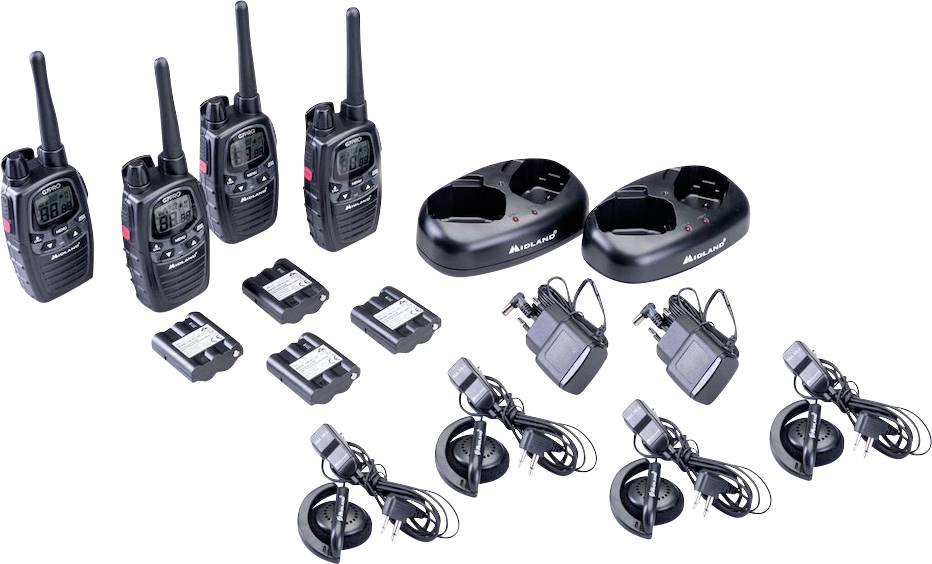 Midland Work Edition Set 4x G7 Pro C1090.19 PMR-Handfunkgerät 4er Set
