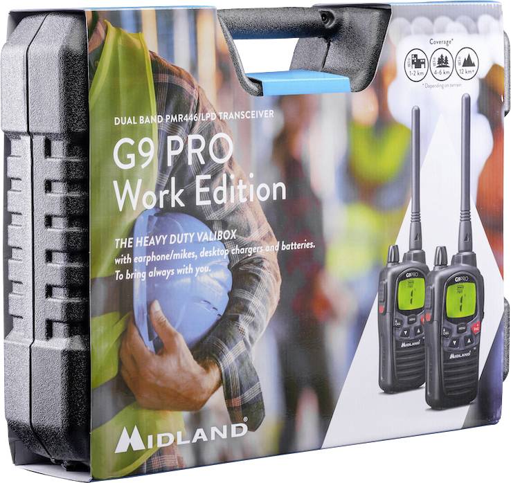Midland G9 Pro 2er Kofferset C1385.04 PMR-Funkgerät 2er Set