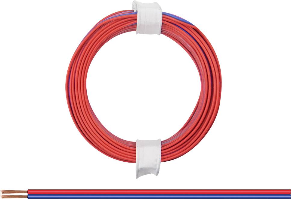Donau Elektronik 114-02 Litze 2 x 0.08mm² Rot-Blau 5m