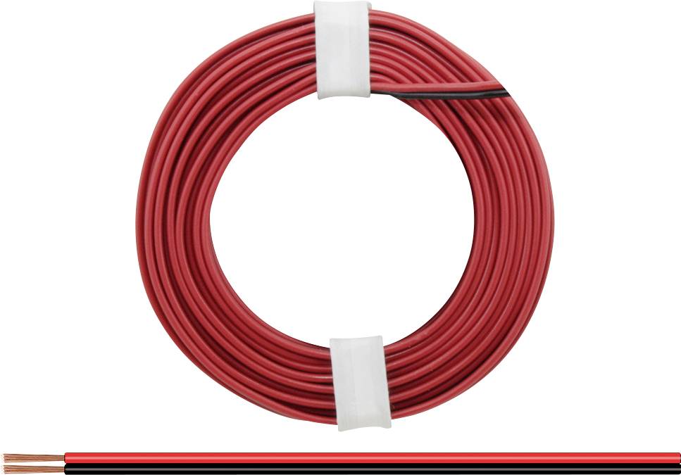 Donau Elektronik 225-01 Litze 2 x 0.25mm² Rot/Schwarz 5m
