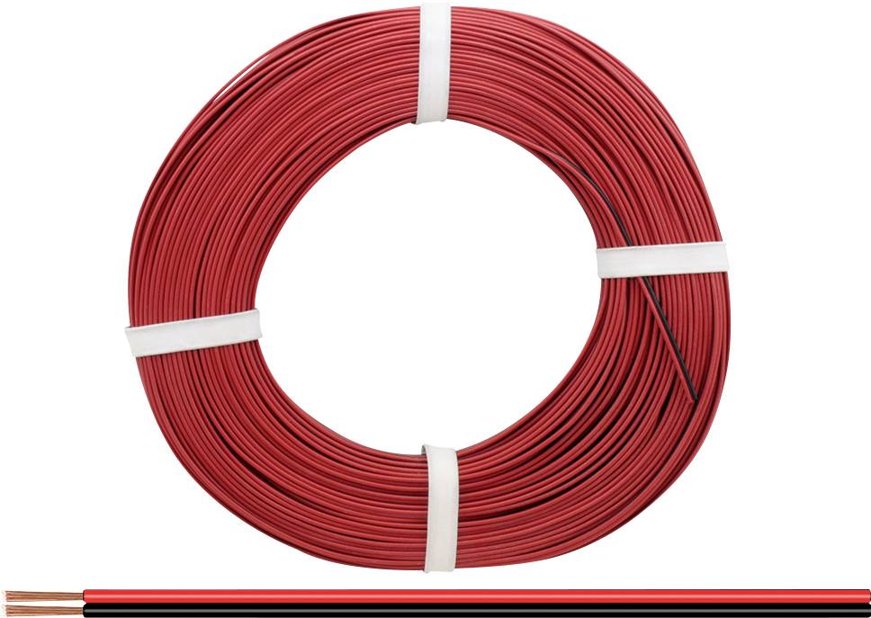 Donau Elektronik 225-010-25 Litze 2 x 0.25 mm² Rot/Schwarz 25 m
