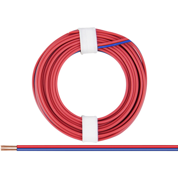 Donau Elektronik 225-02 Fil de câblage 2 x 0.25 mm² rouge-bleu 5 m
