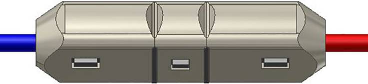 Donau Elektronik HD05 HD05 Durchgangsklemme flexibel: 0.20-0.50mm² starr: 0.20-0.50mm² Grau