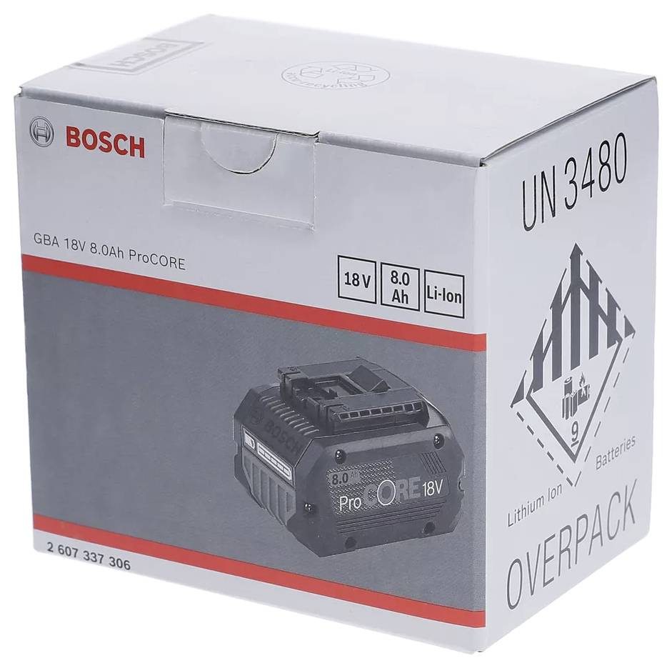 Bosch Accessories 2607337306 GBA 18 ProCore Werkzeug-Akku 18 V 8.0 Ah Li-Ion