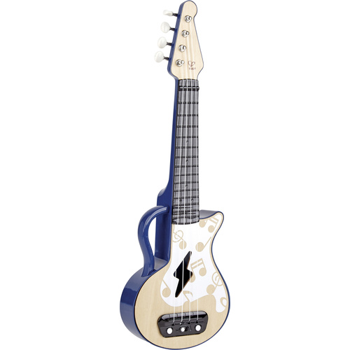 Hape Minigitarre Elektrische Lern-Ukulele, blau