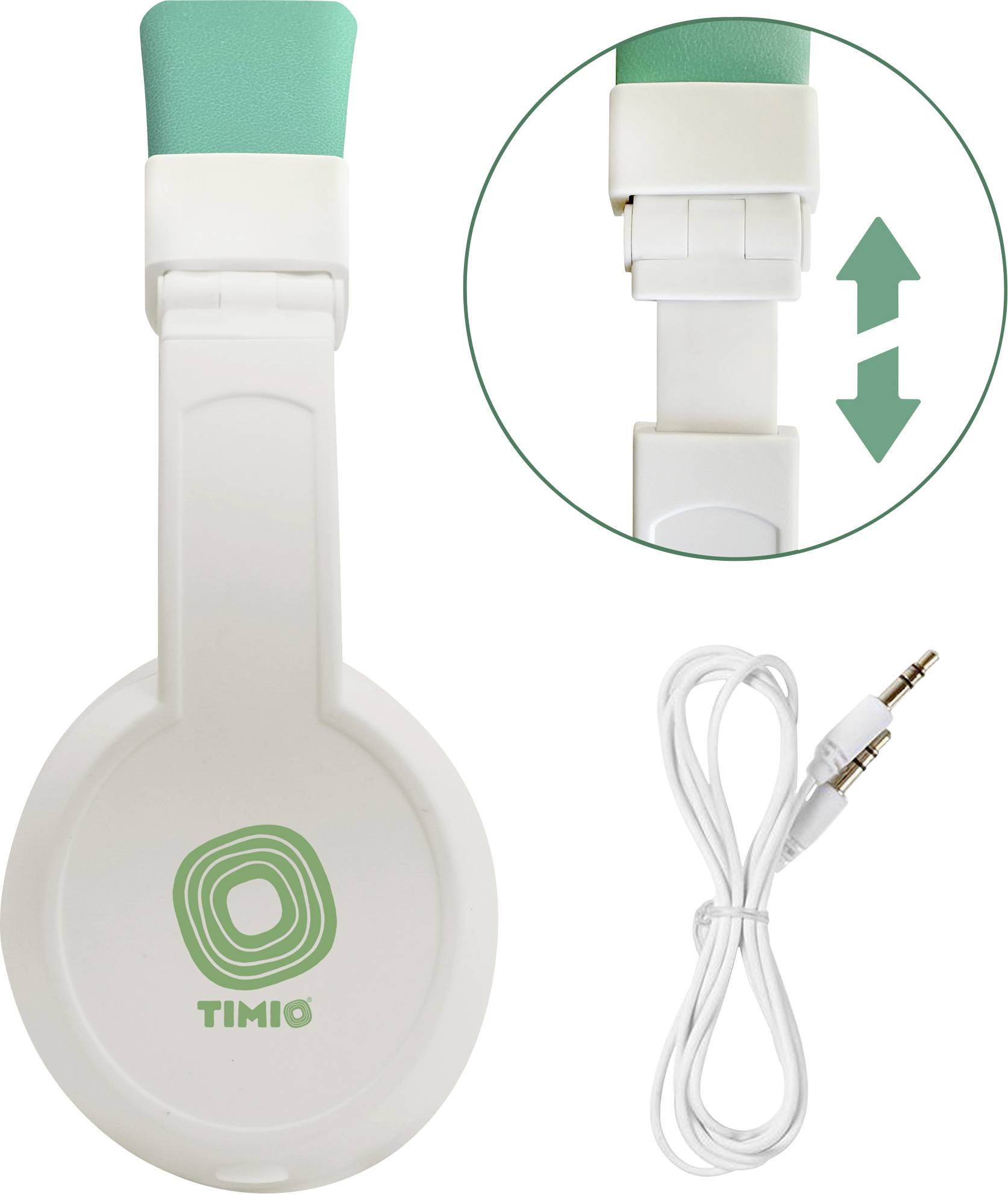 Timio TIMIO Kinder-Kopfhörer On Ear Kopfhörer kabelgebunden Weiß Kinder