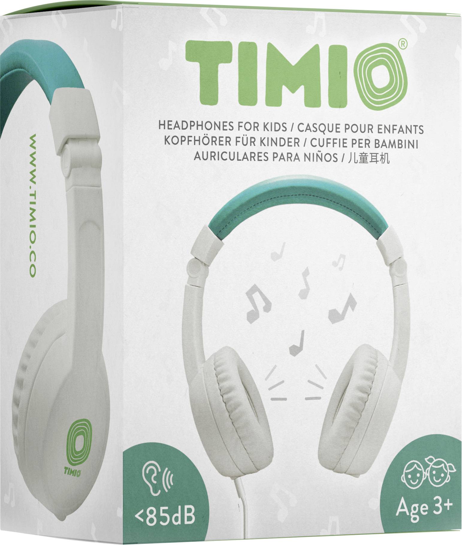 Timio TIMIO Kinder-Kopfhörer On Ear Kopfhörer kabelgebunden Weiß Kinder