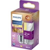 Philips LED 871951432441100 LED EEK D (A - G) E27 Tropfenform 3.4W = 40W Warmweiß (Ø x L) 45mm x 78mm 1St. Philips LED 871951432441100 LED EEK D (A - G) E27 Tropfenform 3.4W = 40W Warmweiß (Ø x L) 45mm x 78mm 1St.