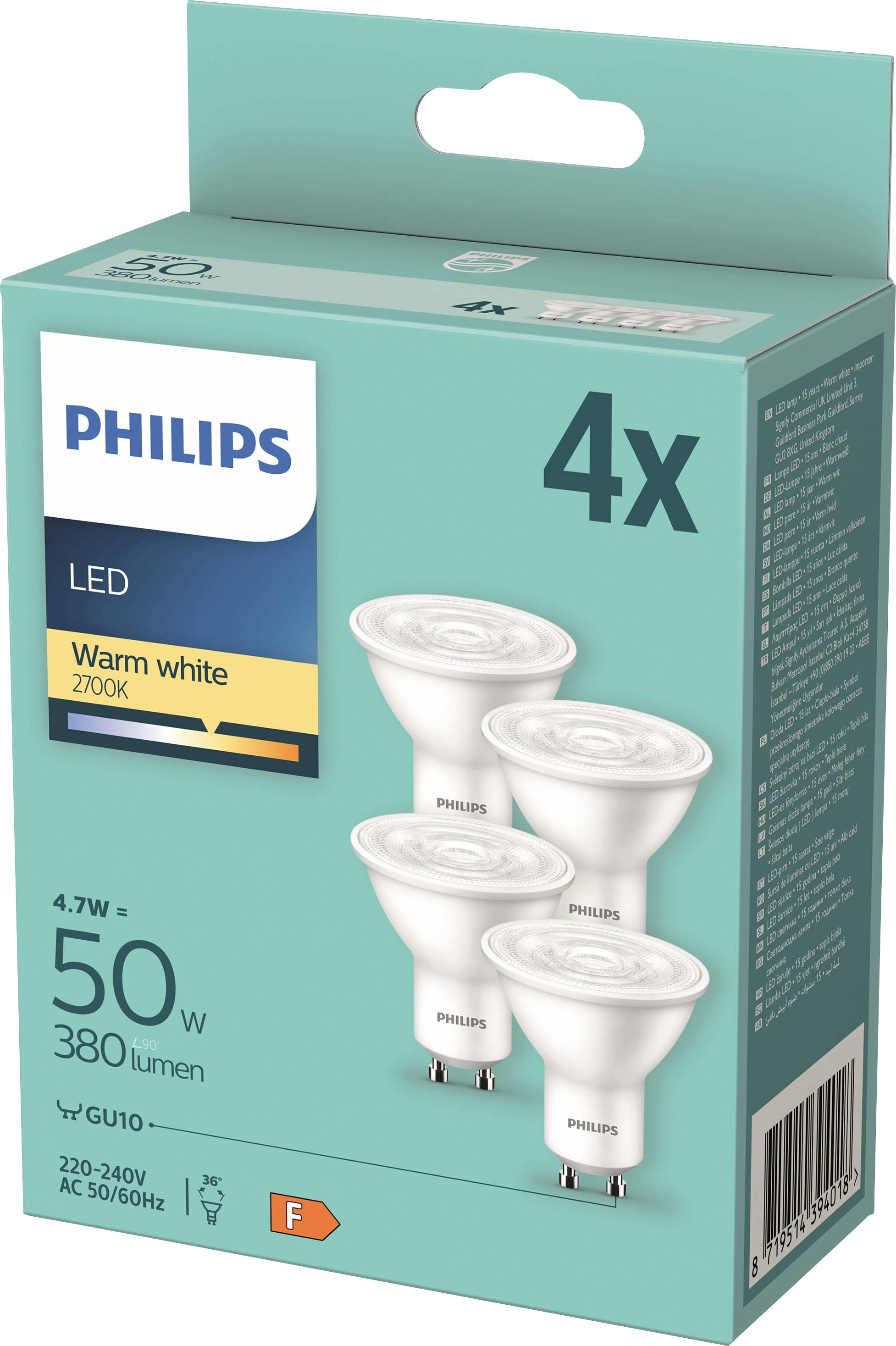 Philips Lighting 871951430401700 LED EEK E (A - G) G9 Spezialform 2W = 25W Warmweiß (Ø x L) 15mm x 48mm 2St.