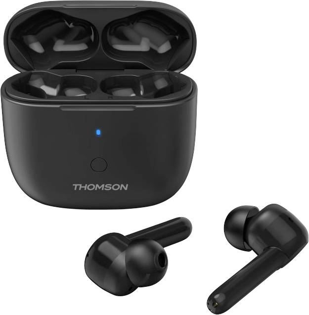 Thomson WEAR7811W In Ear Kopfhörer Bluetooth® Schwarz Noise Cancelling Headset, Touch-Steuerung