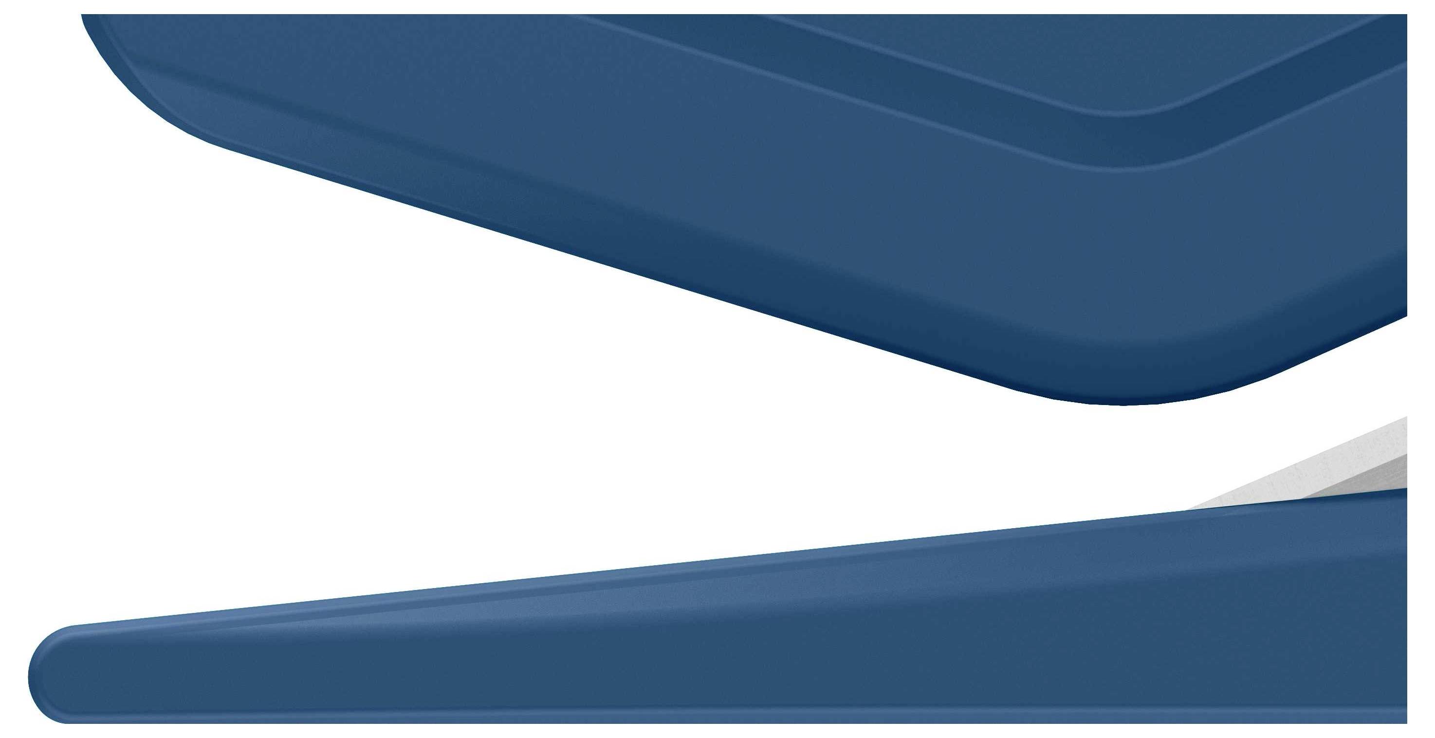 Blaue abstrakte Formen mit abgerundeten Ecken, die gestapelt oder überlagert erscheinen.