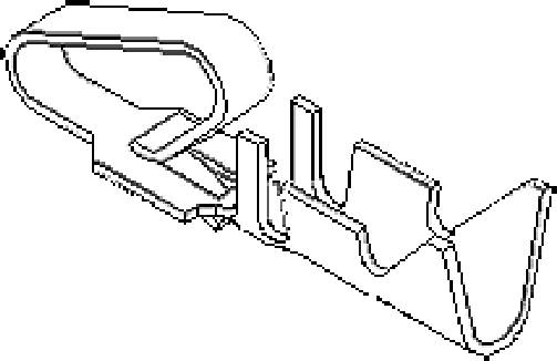 Eine schematische Darstellung eines zweigeteilten Rohrschellen- und Clip-Systems, das für die Befestigung von Rohren genutzt wird.