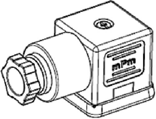 Molex DIN-Ventilsteckverbinder, rund, DIN-Ventilsteckverbinder, BRAD, PG11, Abgewinkelt, DIN Form A