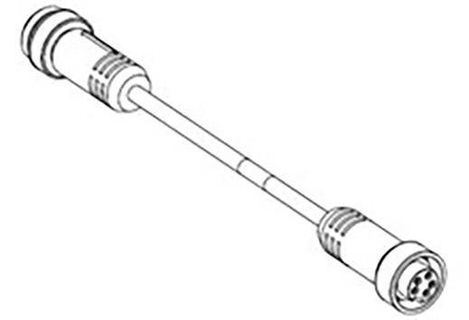Diagramm eines elektrischen Kabels mit Steckverbindern an beiden Enden.