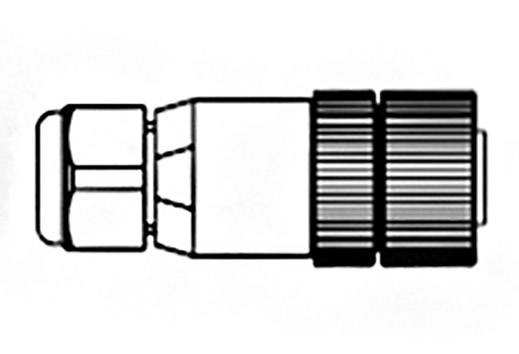 Technische Zeichnung eines zylindrischen Bauteils mit mehreren Abschnitten, links kleiner Durchmesser, rechts größerer Durchmesser.