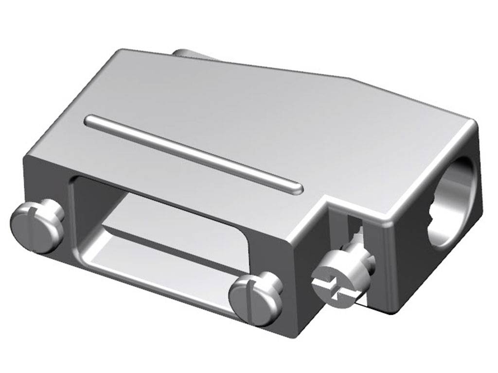 Metallverbindungsstück in rechteckiger Form mit Schraubbefestigungen, verwendet für stabile elektrische oder mechanische Verbindungen.